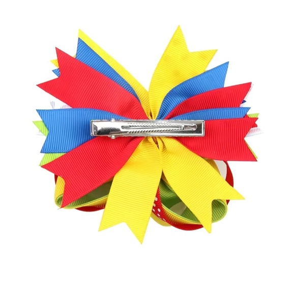 Back To School Bow Hair Clip Perfect Hair Accessory for Baby Toddlers and Girls - Picture 3 of 4